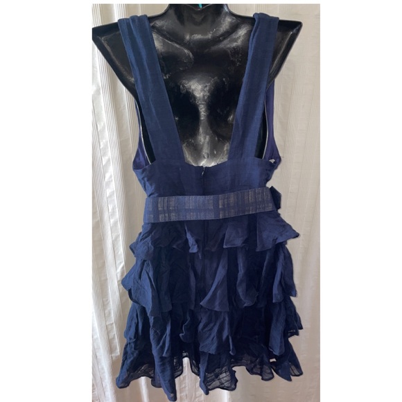 NEW with tags Blue Ruffled Dress, Size Large - Picture 3 of 3